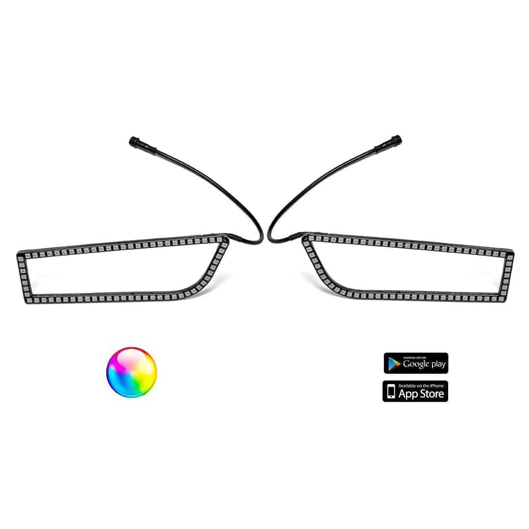 187 Style RZR Halos w/ Control Harness by 5150 Whips WH-2001 Accent Lights WH-2001 Trinity Racing