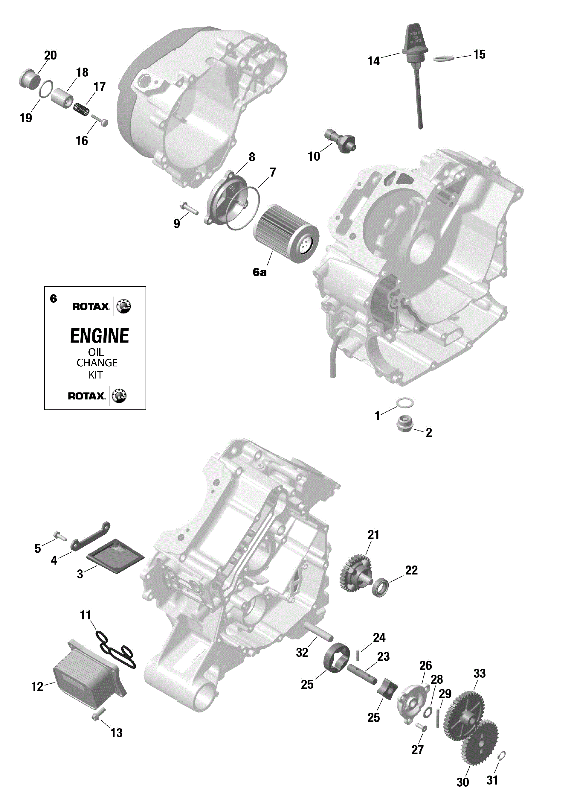 An Image of a Genuine Can-Am Parts Schematic Diagram showing the schematic - ROTAX - ENGINE LUBRICATION