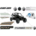 BODY - DECALS - 2024 CAN AM MAVERICK TURBO RR DS 64 INCH - CATALYST GRAY - 64" WIDTH CALI