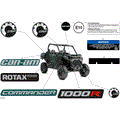 BODY - DECALS - 2024 CAN AM COMMANDER 1000R EFI DPS - TUNDRA GREEN - 60" WIDTH CALI
