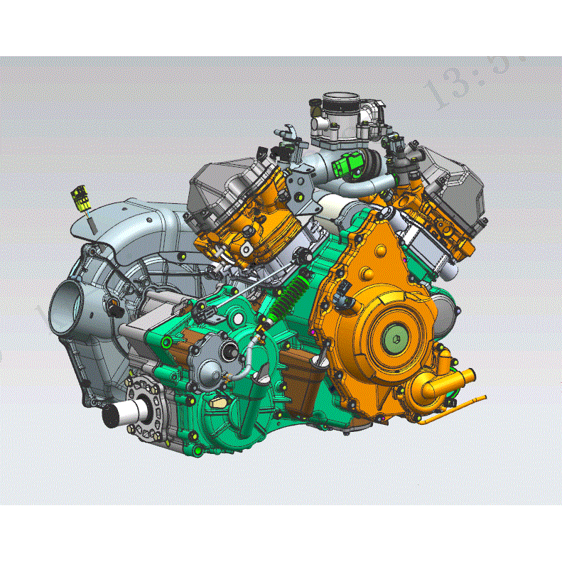 An Image of a genuine CFMOTO Parts Schematic Diagram showing the group - LONG BLOCK - 2024 CFMOTO CFORCE 1000 TOURING