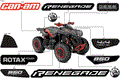 BODY - FEATURE DECALS - 2018 CAN AM RENEGADE 4X4 850 EFI - CALI - CAN AM RED