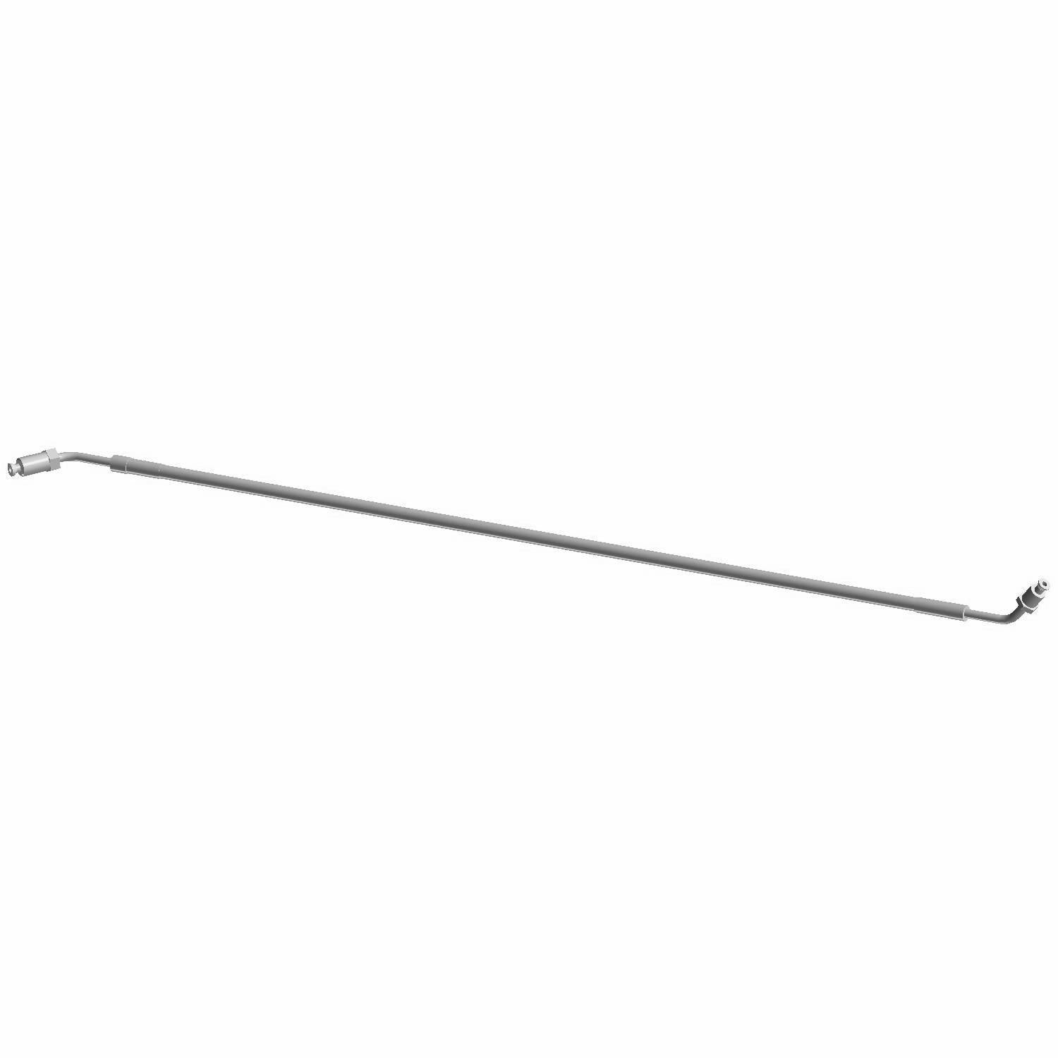 Long slender metal front brake line with bent fittings on both ends for Polaris UTVs.