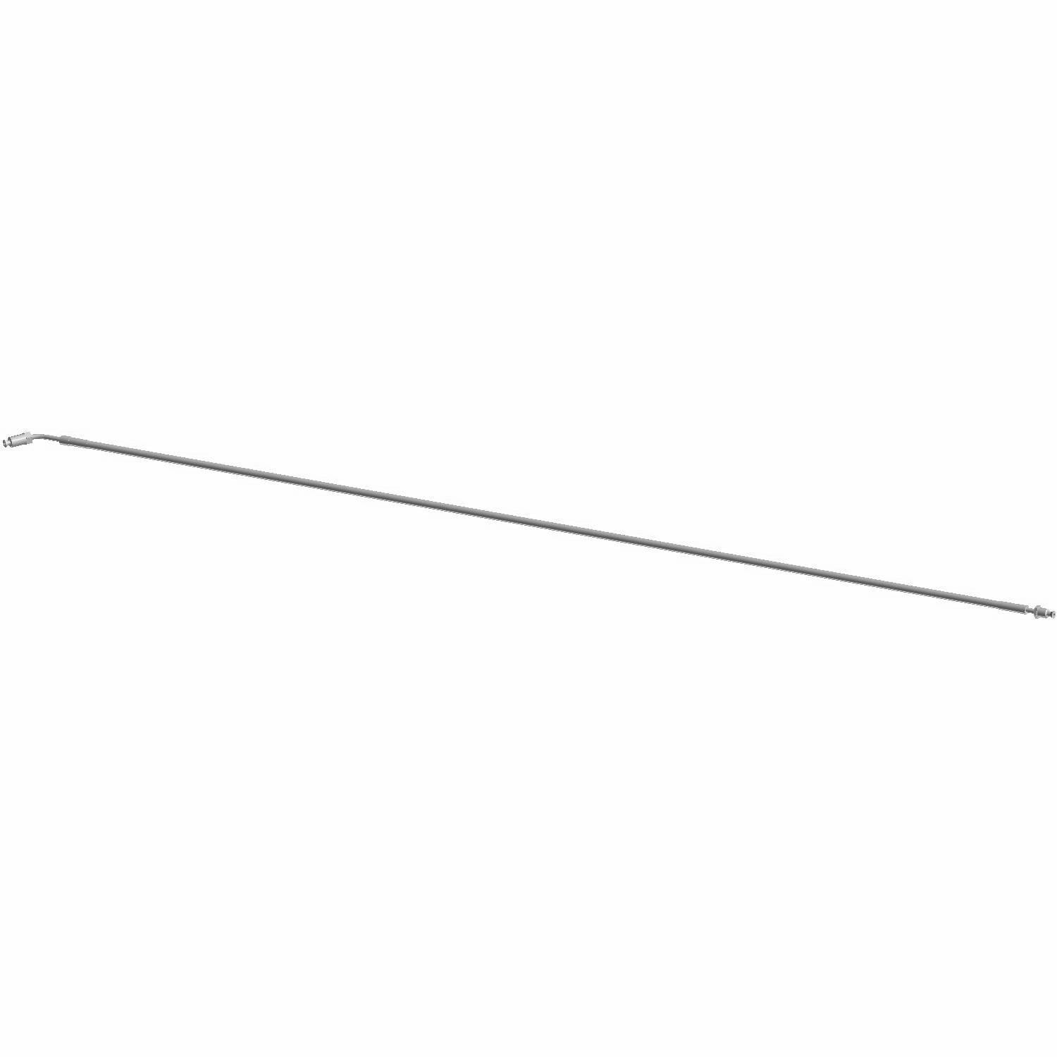 Silver metal right brake line with curved fittings on both ends for offroad UTV use.