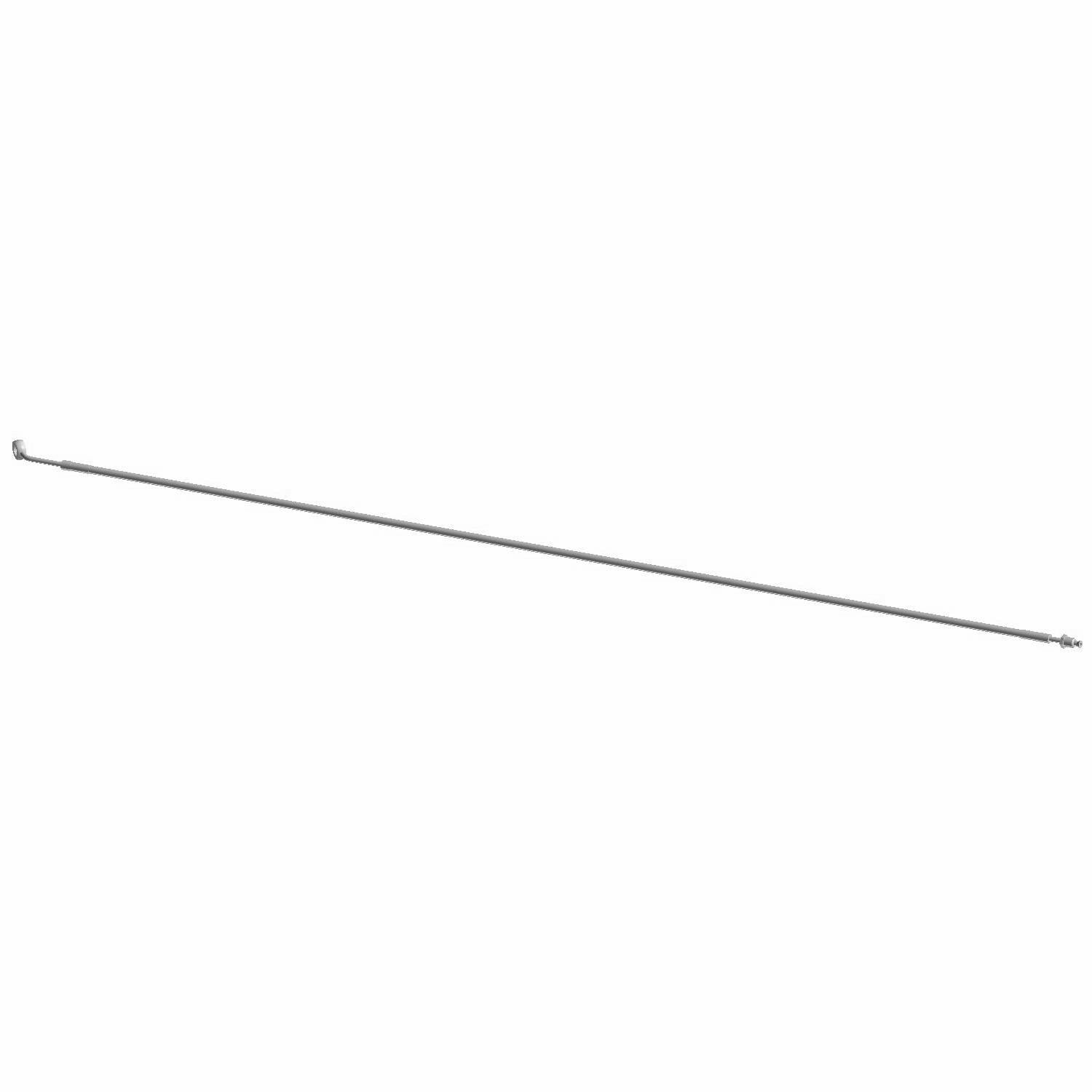 Long slender metal rear brake line with threaded fittings on both ends for Polaris UTVs.