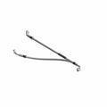 Black flexible brake hose with metal fittings on both ends, designed for left caliper use.