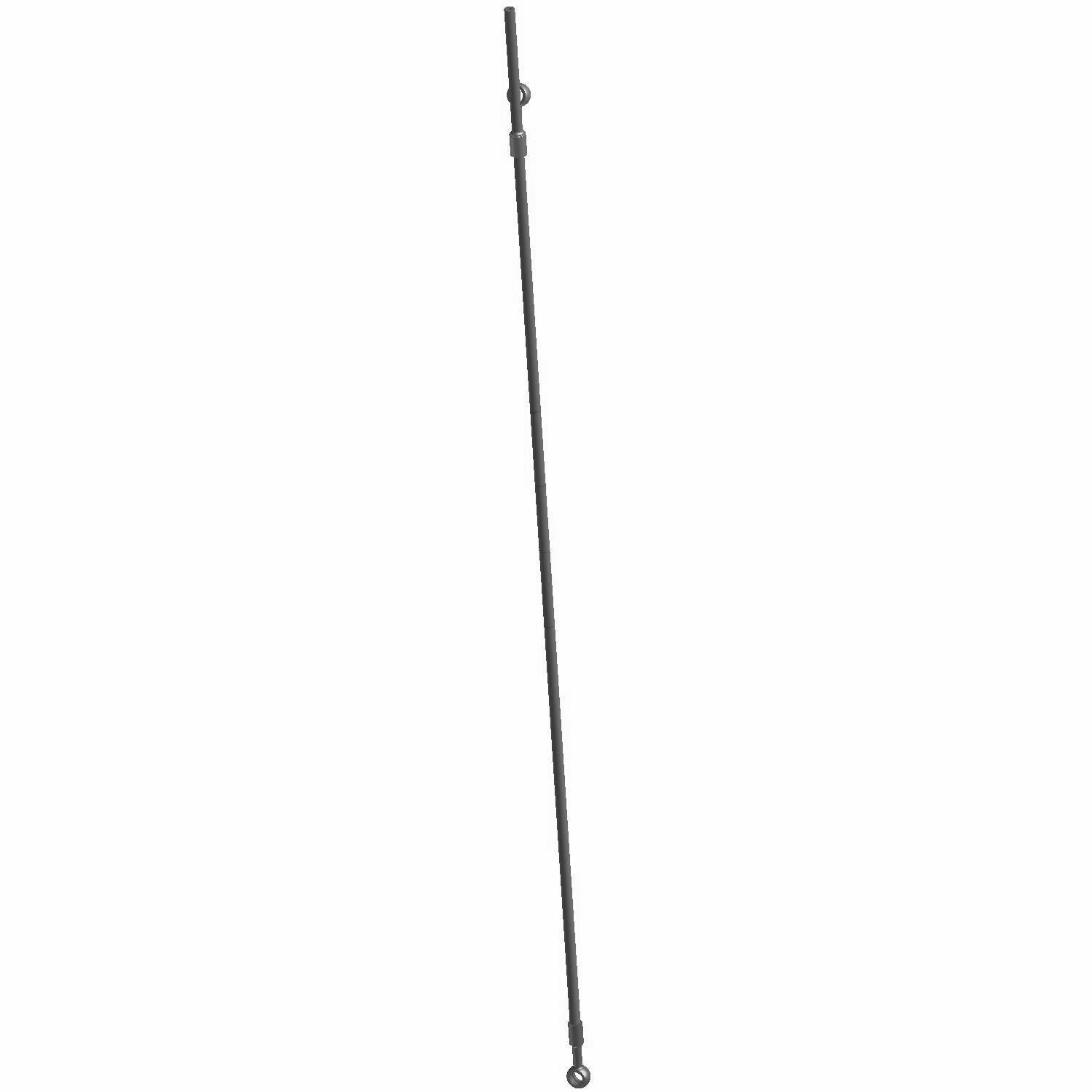 Black flexible brake line hose with metal fittings on both ends designed for offroad vehicle use.