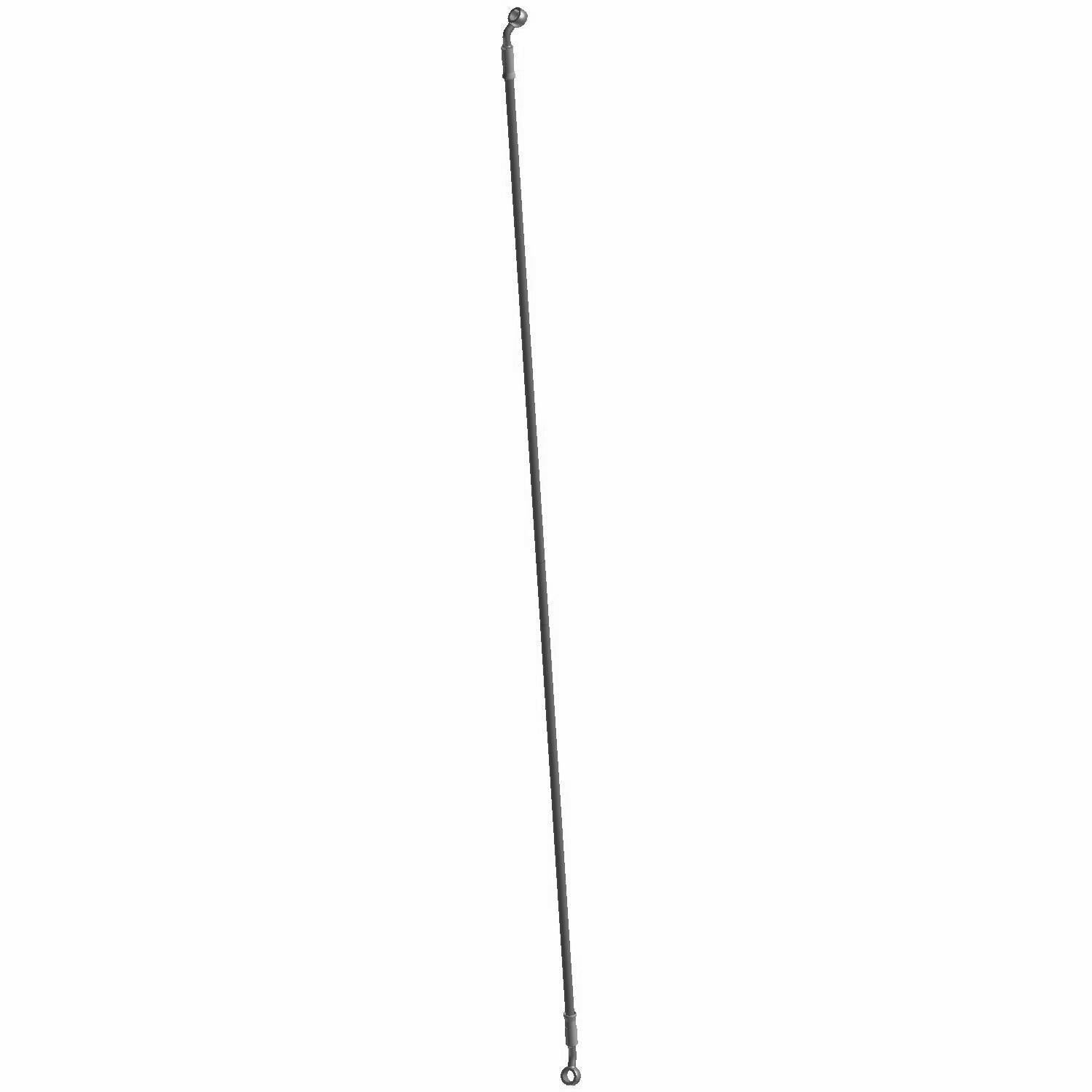 Black flexible front brake line with metal fittings at both ends for Polaris RZR models.