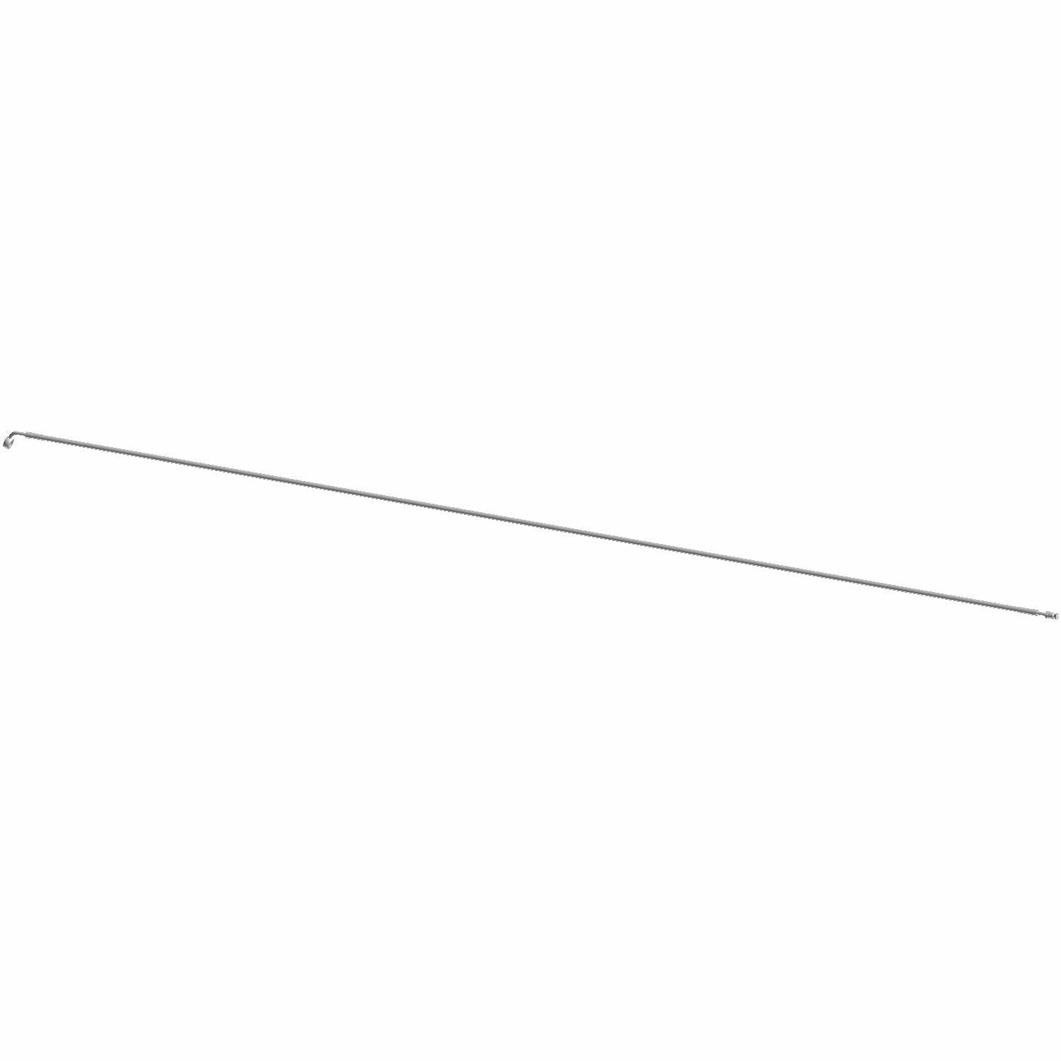 Long slender metallic rear brake line with threaded connectors on each end for Polaris UTVs.