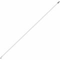 Long, slender silver metal brake master cylinder rear line with small fittings on both ends.