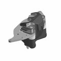 Matte black left front brake caliper with mounting bracket for Polaris RZR models.