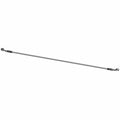 Metal brake line with black fittings on both ends, designed for front left installation.