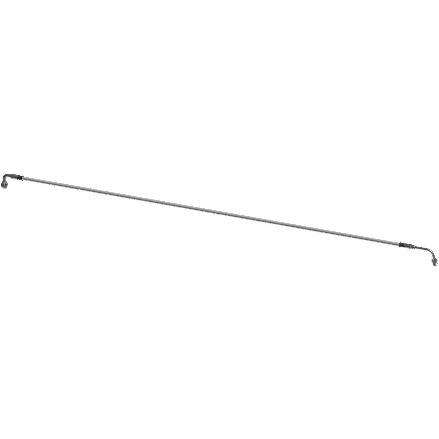 Long slender metal rear brake line with bent ends, designed for Polaris off-road vehicles.