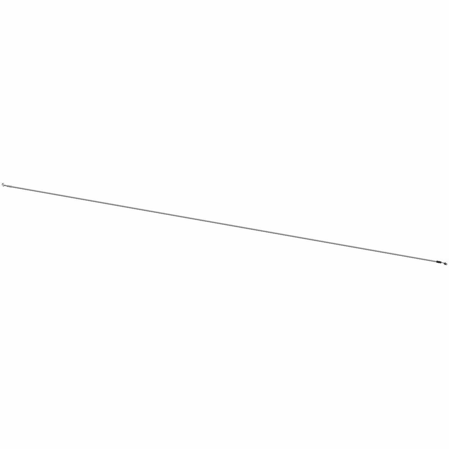 Long thin metallic brake line with threaded fittings on both ends for Polaris offroad vehicles.
