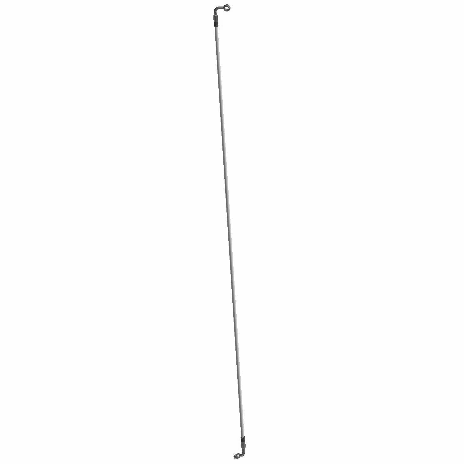 Thin black metal front brake line with hook ends for Polaris offroad vehicles.