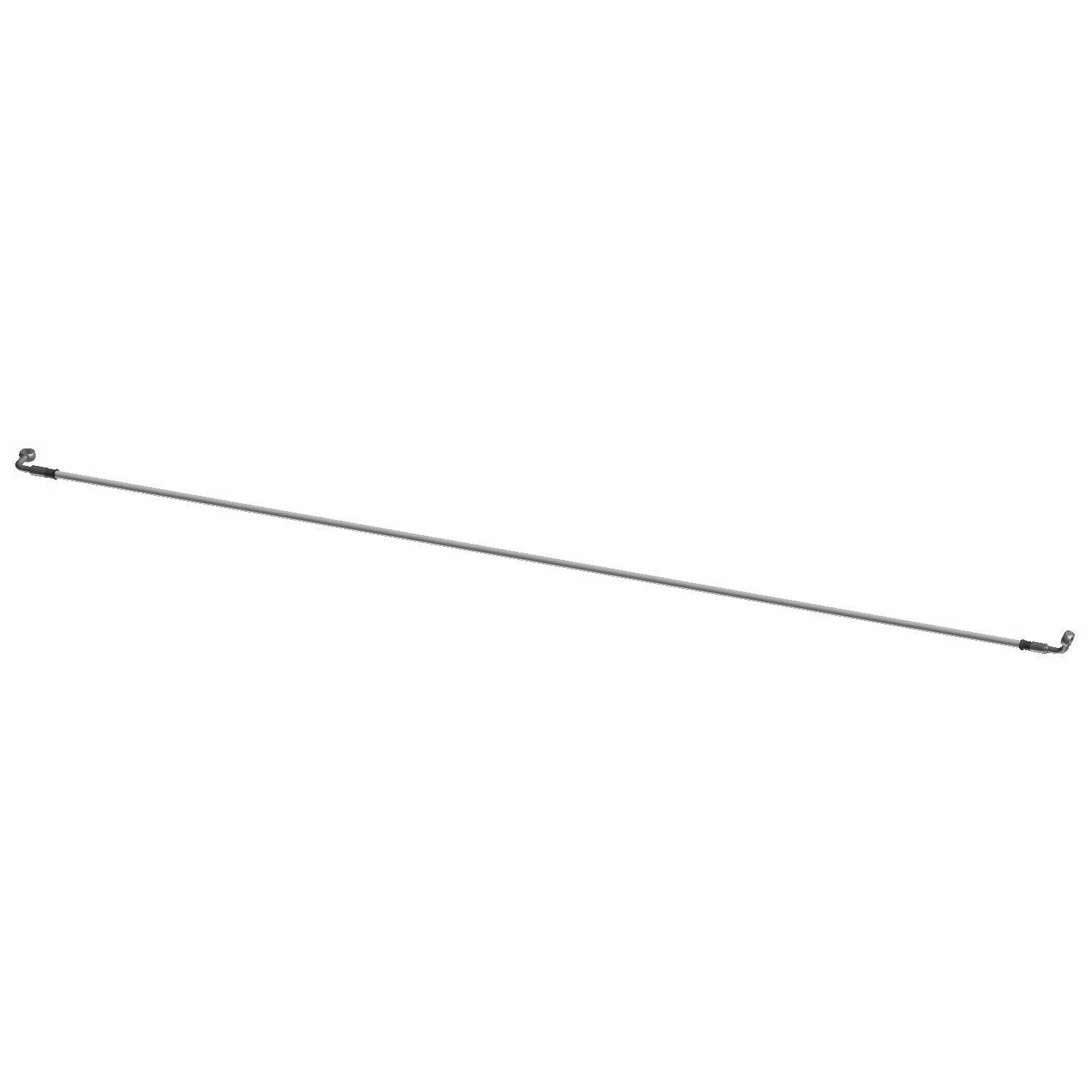 Silver metal front brake line with bent ends for Polaris UTVs.