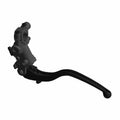 Matte black front brake master cylinder with integrated lever for motorcycle use.
