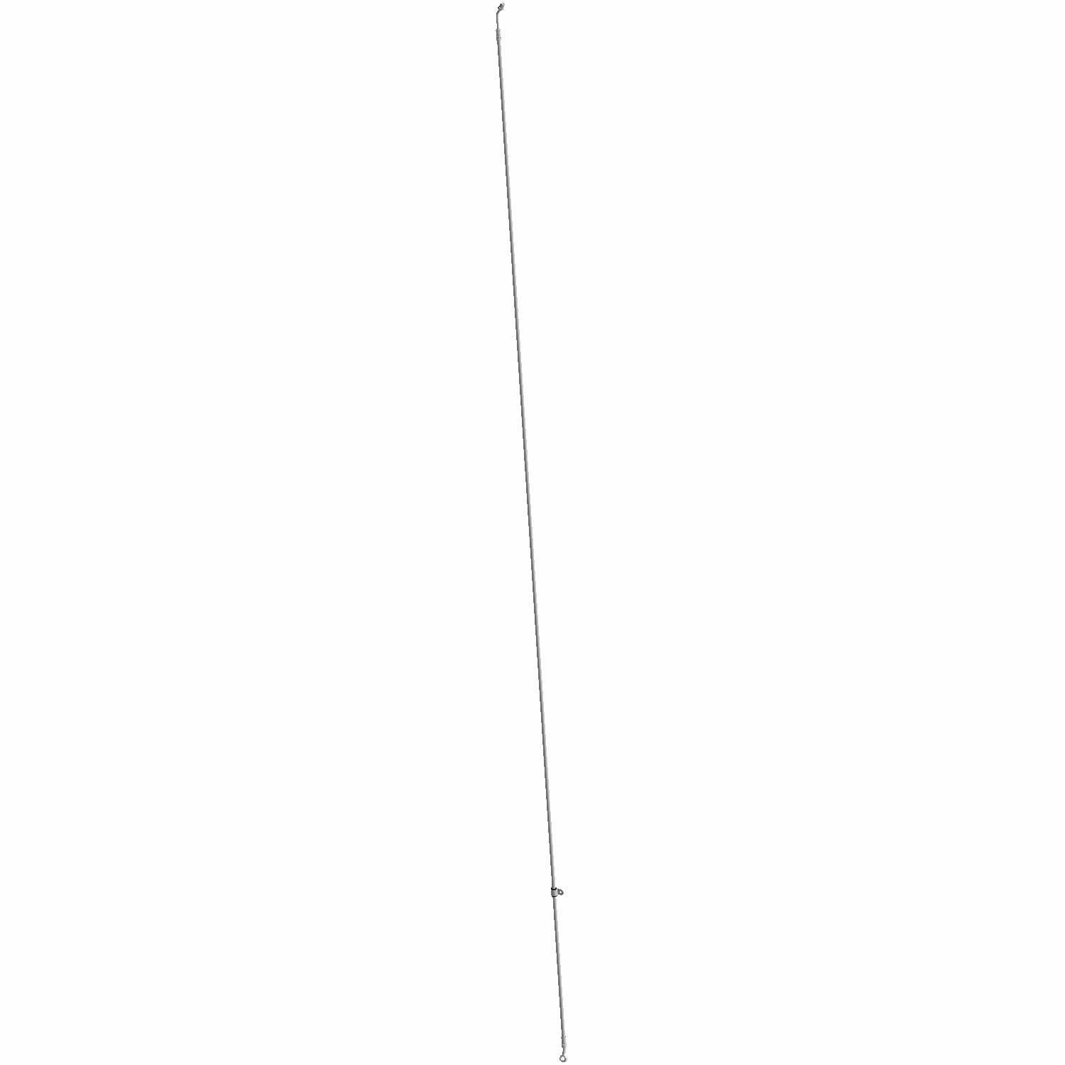 Long thin metal brake line with threaded fittings on both ends for UTV installation.