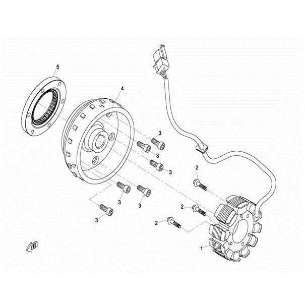 An Image of a genuine CFMOTO Parts Schematic Diagram showing the group - MAGNETO ASSY - 2016 CFMOTO CFORCE 800 X8