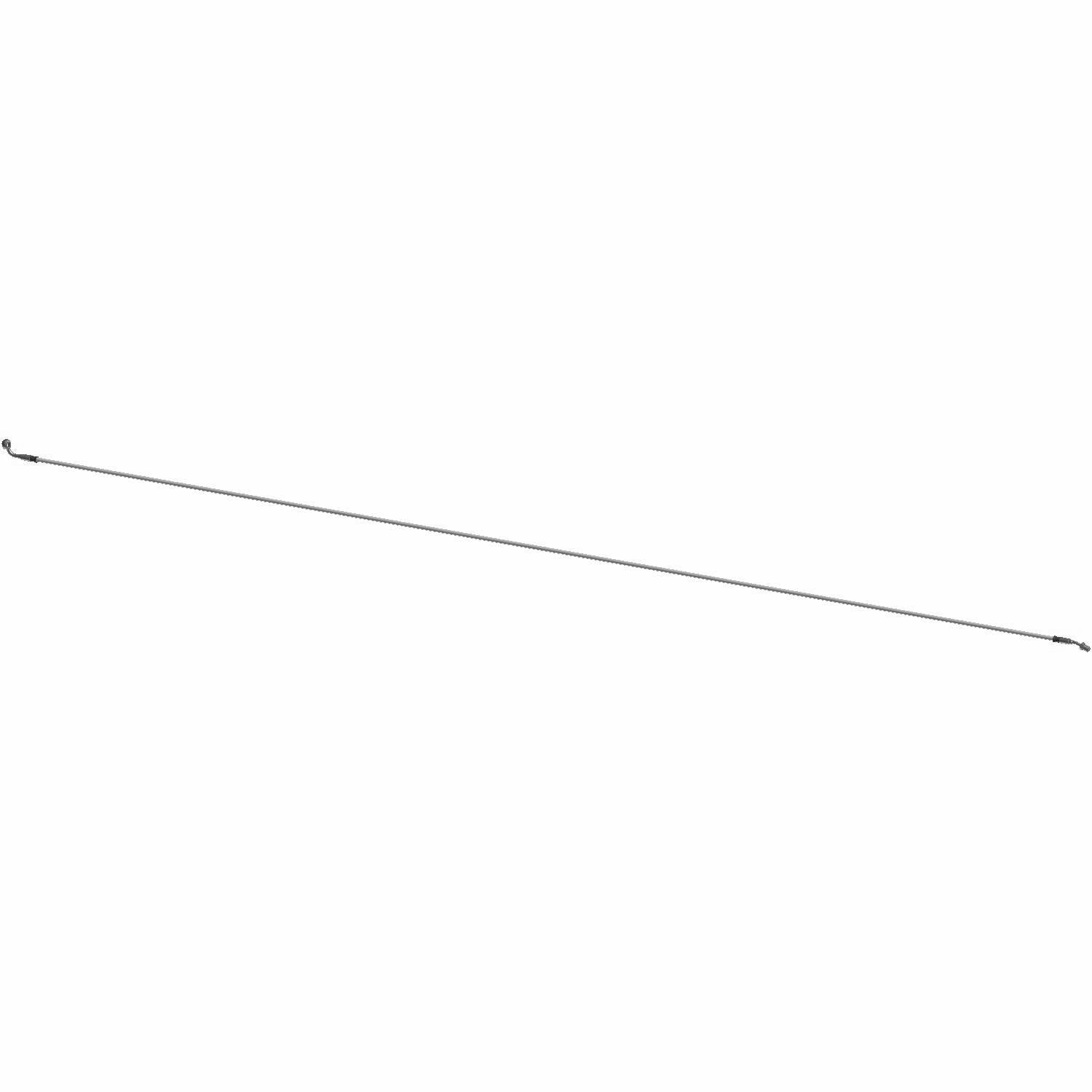 Long thin black brake line hose with metal connectors on each end.