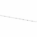 Long, thin black brake line with several evenly spaced mounting brackets and metal connectors at each end.