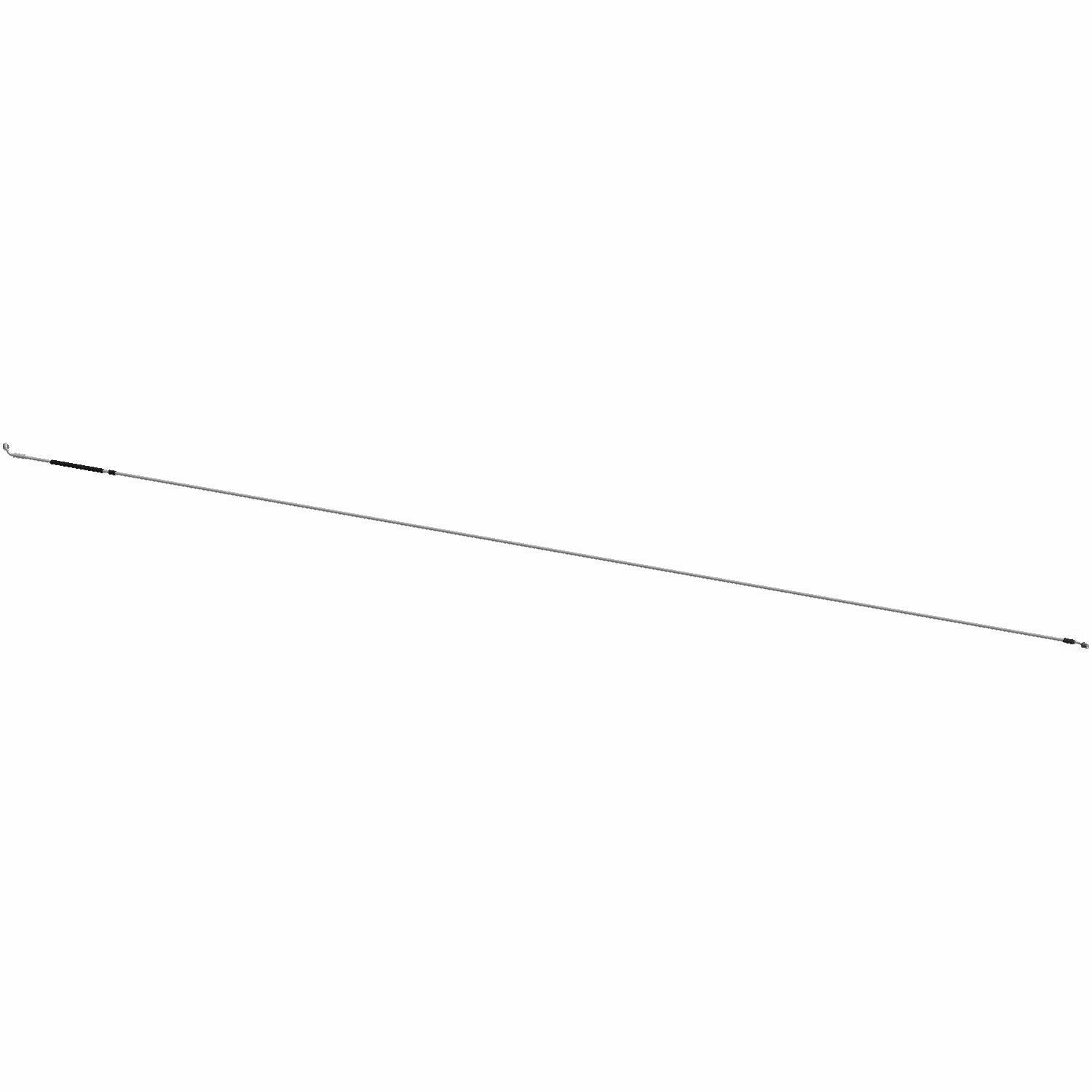 Long thin metal brake line with threaded fittings on both ends for Polaris UTVs.