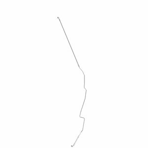 Black metal front brake line hose with pre-bent sections for 2020-2021 Indian Challenger motorcycles.