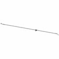 Long slender metal brake line with small mounting brackets and banjo fittings on both ends, designed for front left use on.