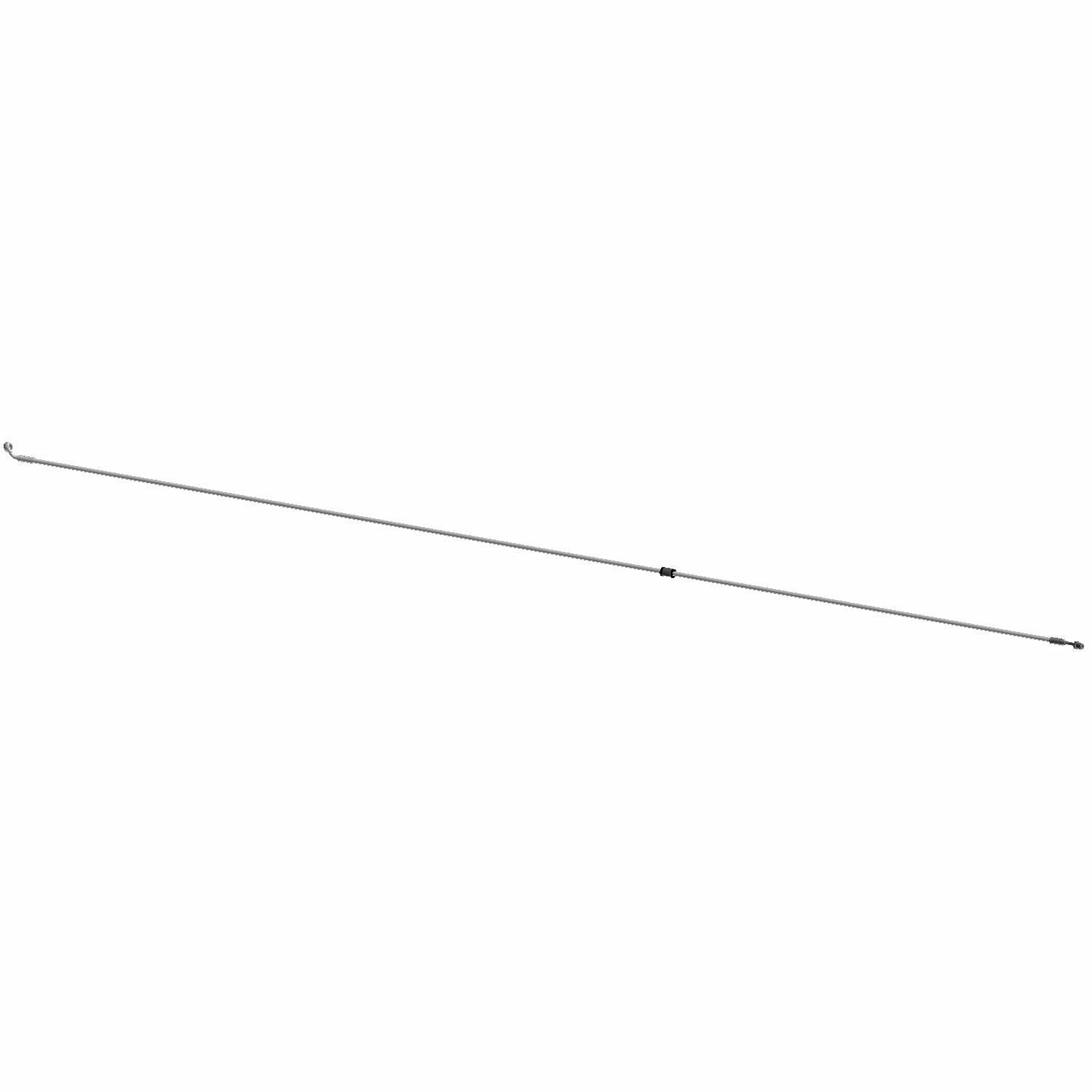 Long flexible black brake line with metal connectors on each end for offroad vehicle use.