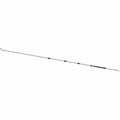 Black metal front brake line hose with fittings and mounting clips for offroad vehicles.