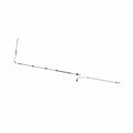 Long black flexible rear brake line with metal fittings and mounting clips for offroad vehicle use.