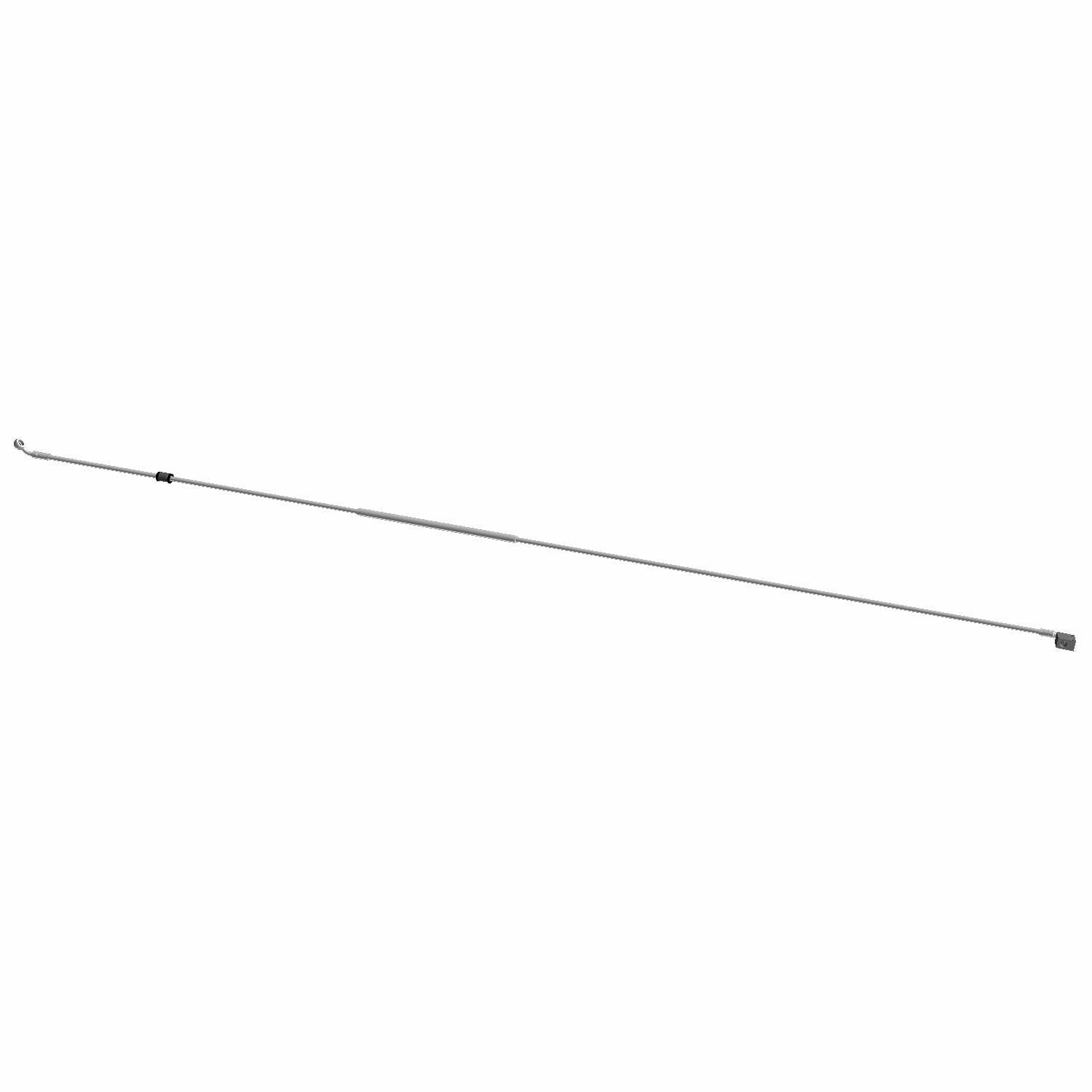 Long slender metal brake line with threaded connectors on both ends designed for offroad vehicles.