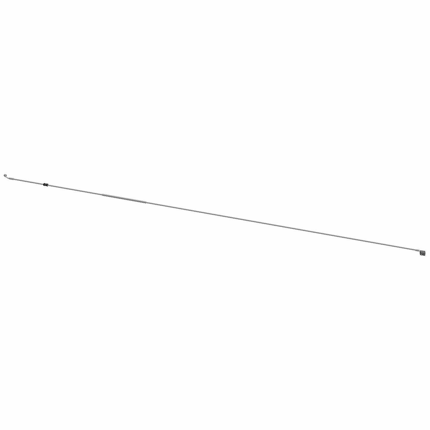 Long slender metal brake line with threaded connectors at both ends for Polaris UTVs.