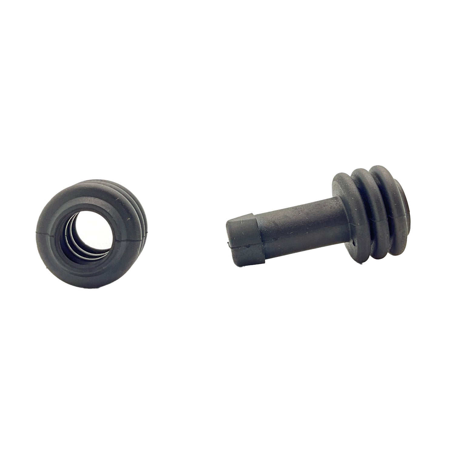 Black rubber front brake boot kit with cylindrical and accordion-style parts for Polaris vehicles.