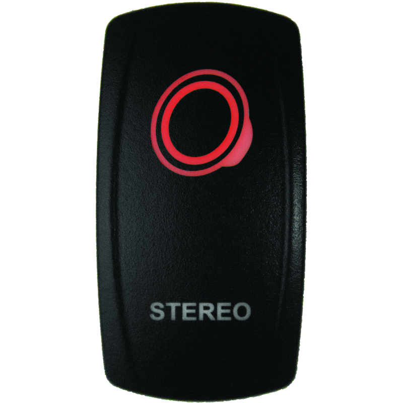 DragonFire Racing Lighted Switch Stereo On/Off Red