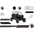 BODY - DECALS - 2026 CAN AM MAVERICK SPORT 1000R EFI DPS - TIMELESS BLACK METALLIC - 60" WIDTH - (2)