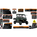 BODY - WARNING DECALS - 2024 CAN AM DEFENDER HD9 DPS CAB - TUNDRA GREEN - 67" WIDTH CALI