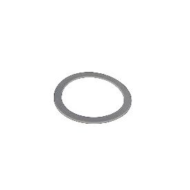 Gray circular nylon washer with smooth surface and uniform thickness.