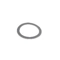Gray circular nylon washer with smooth surface and uniform thickness.