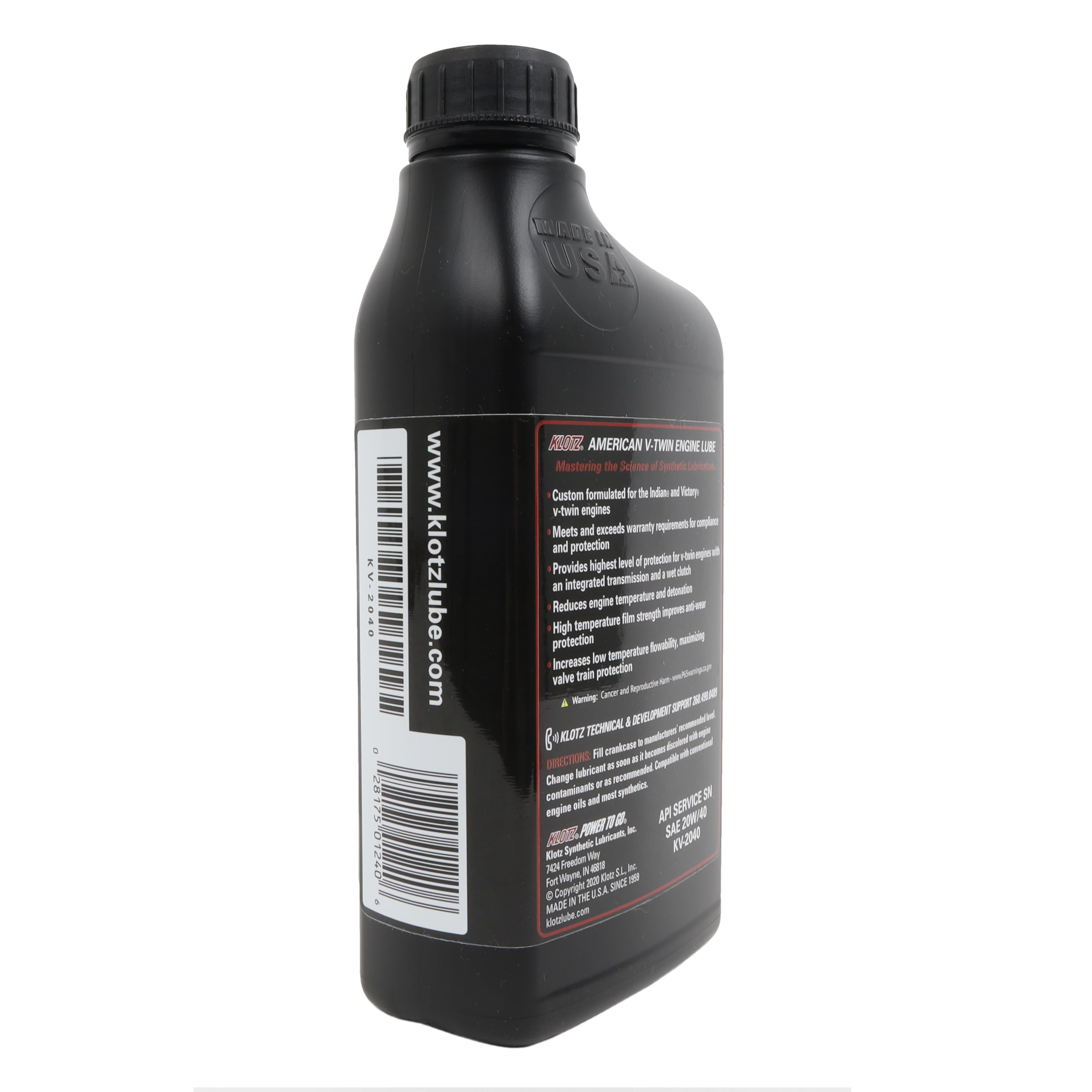 Engine Oil 20W-40 Synthetic 1 QT by Klotz Oil Witchdoctors