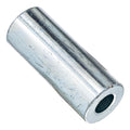 Metallic cylindrical sleeve with hollow center and smooth surface finish.