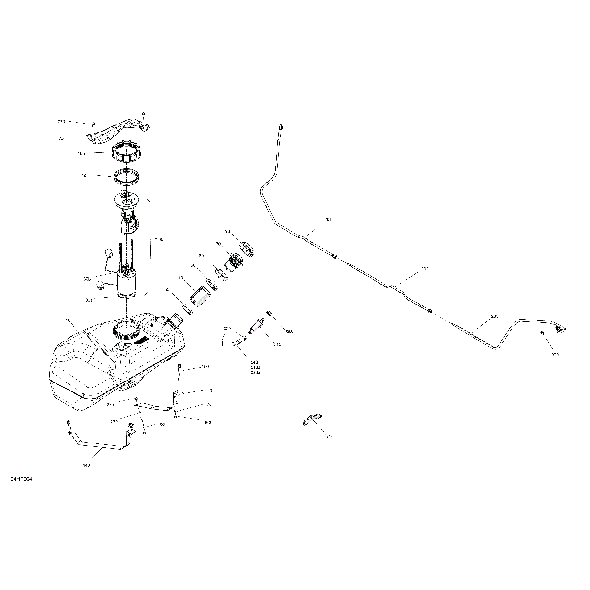 An Image of a Genuine Can-Am Parts Schematic Diagram showing the schematic - ENGINE - FUEL