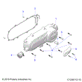 DRIVE TRAIN: CLUTCH COVER AND DUCTING - 2021 POLARIS OUTLAW 70