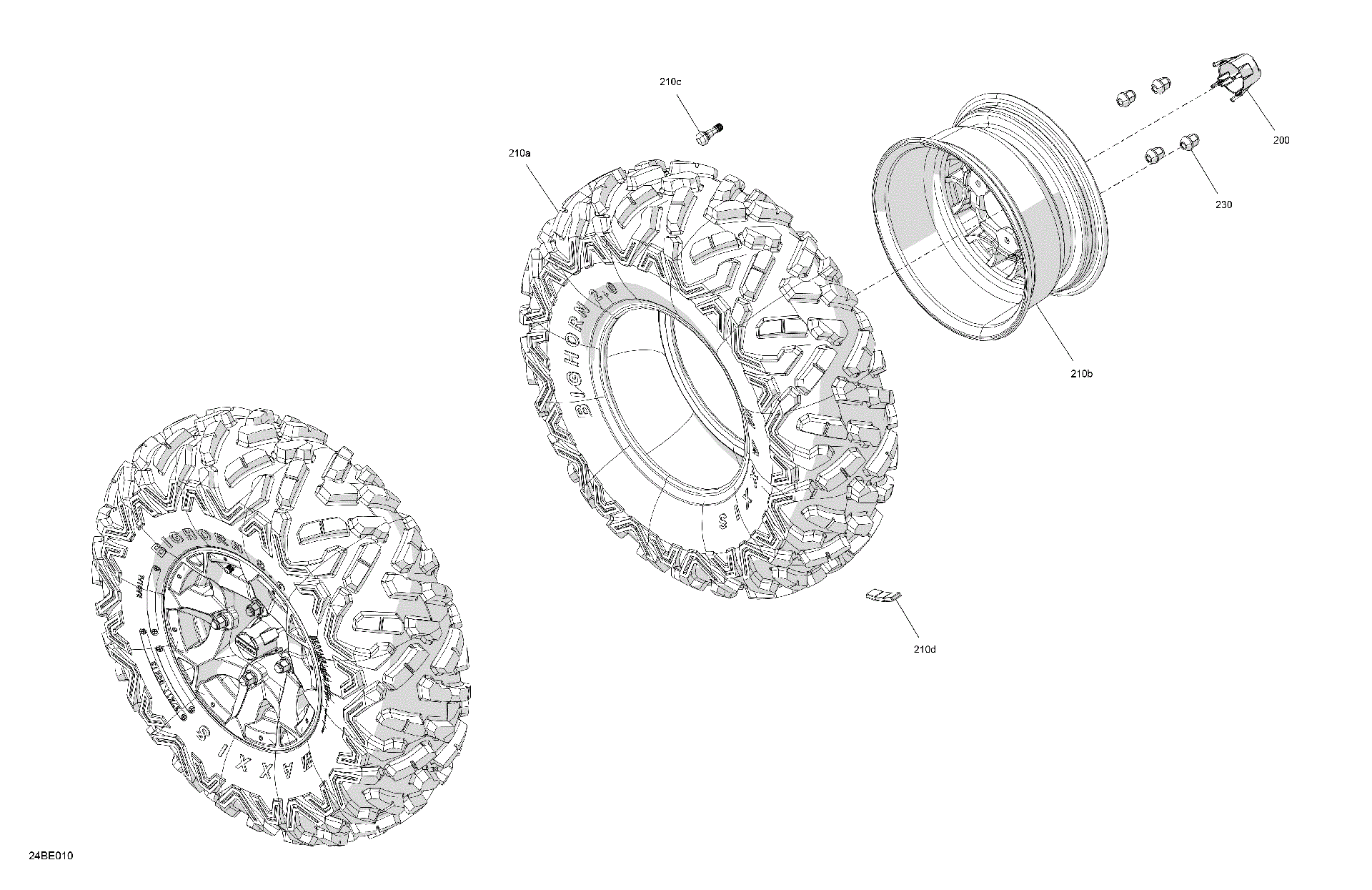 An Image of a Genuine Can-Am Parts Schematic Diagram showing the schematic - DRIVE - FRONT WHEELS
