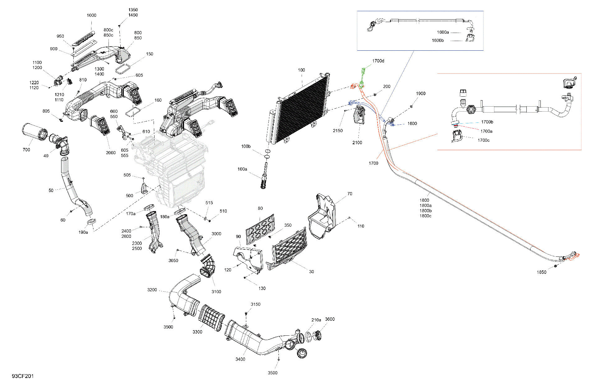 An Image of a Genuine Can-Am Parts Schematic Diagram showing the schematic - MISCELLANEOUS - OPTIONS