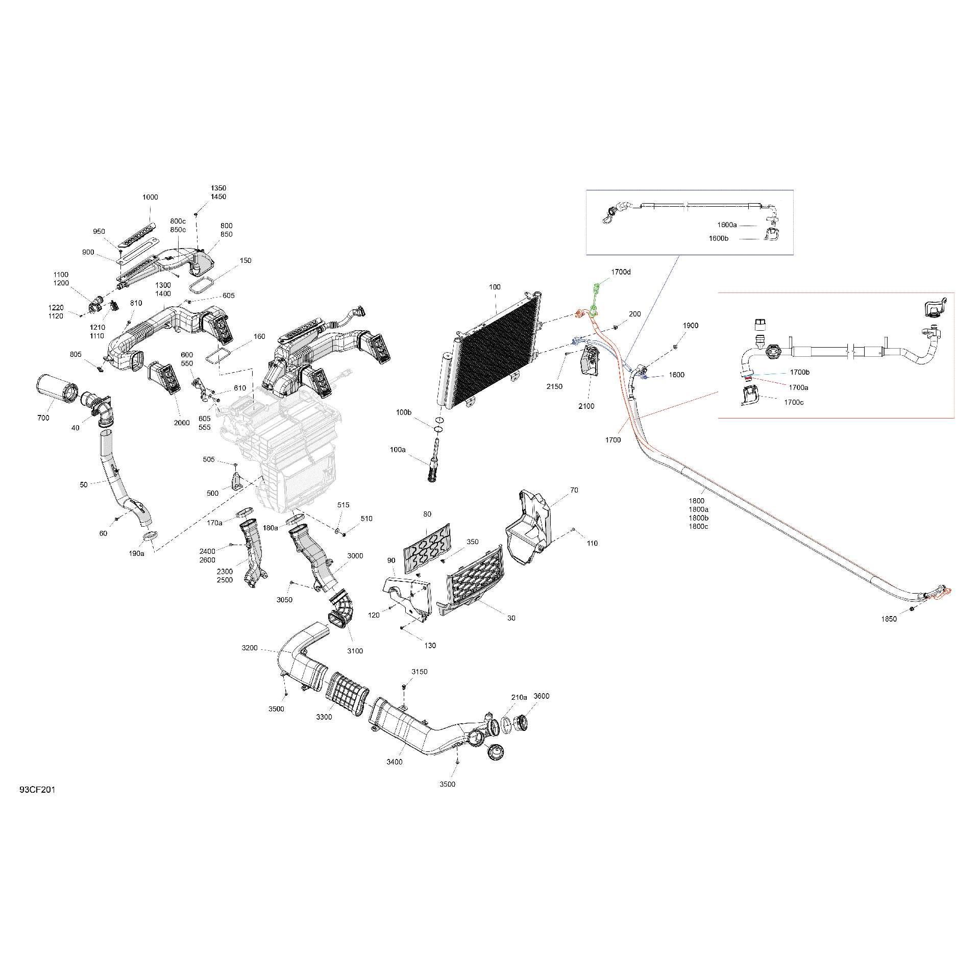 An Image of a Genuine Can-Am Parts Schematic Diagram showing the schematic - MISCELLANEOUS - OPTIONS