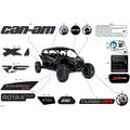 BODY - DECALS - 2026 CAN AM MAVERICK MAX TURBO RR X RS SAS - TIMELESS BLACK METALLIC - 72" WIDTH