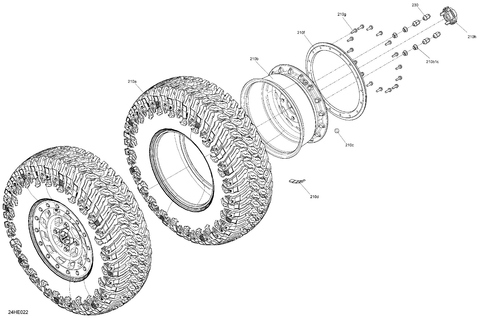 An Image of a Genuine Can-Am Parts Schematic Diagram showing the schematic - DRIVE - FRONT WHEELS