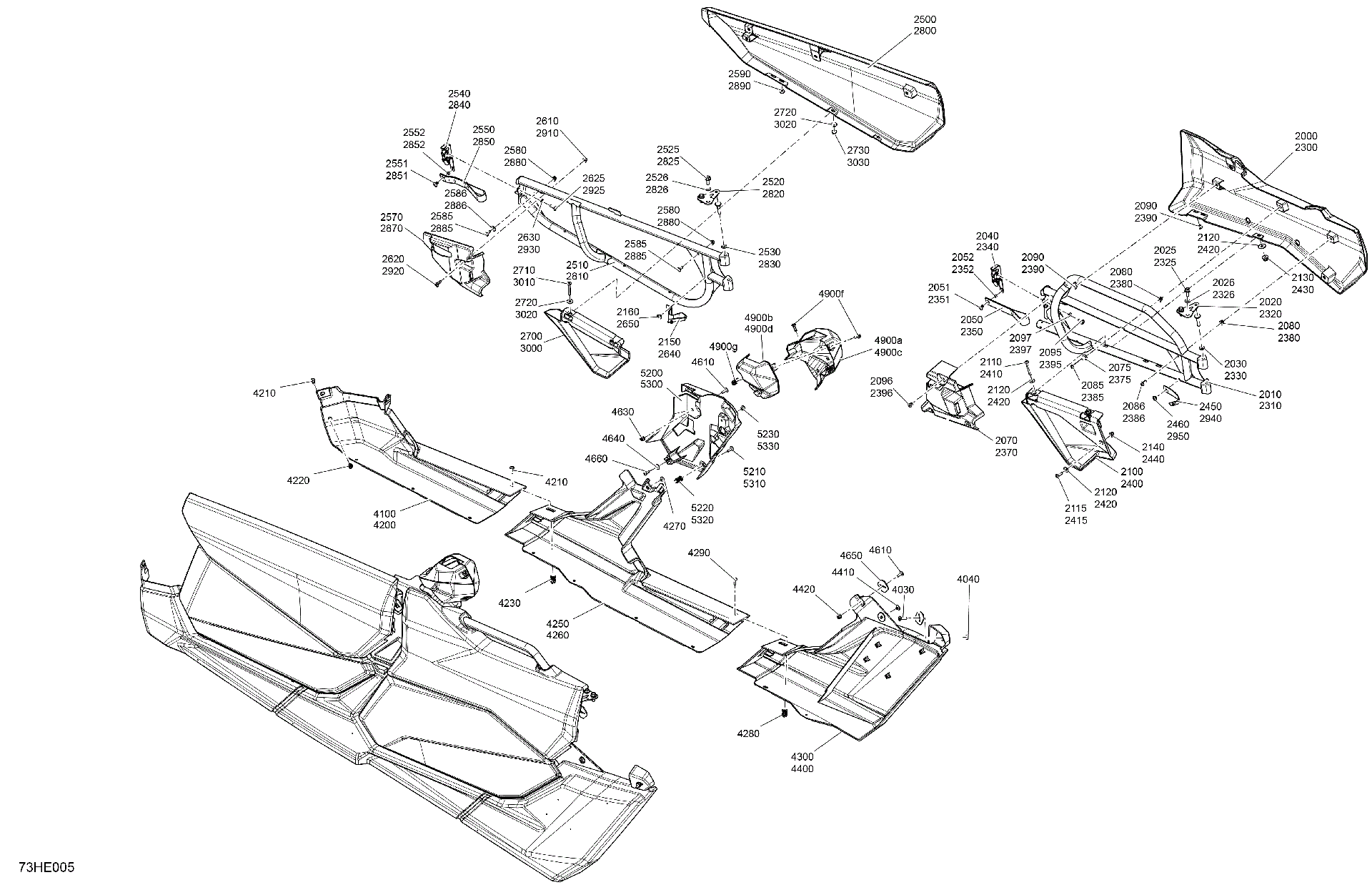 An Image of a Genuine Can-Am Parts Schematic Diagram showing the schematic - BODY - DOORS