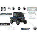 BODY - DECALS - 2025 CAN AM DEFENDER MAX HD10 LTD CAB - DUSTY NAVY - 65" WIDTH